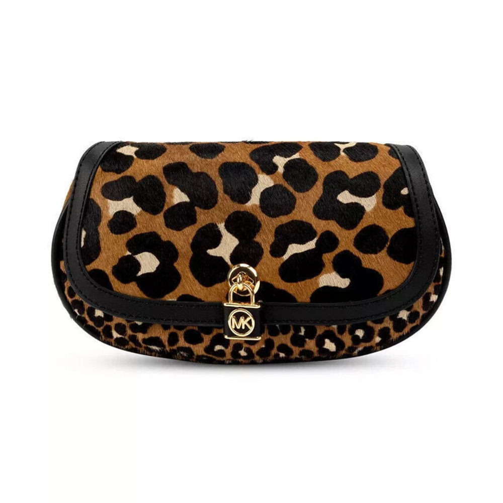 Michael Kors Leopard-Print Haircalf Leather Belt Bag Leopard Crossbody S / M